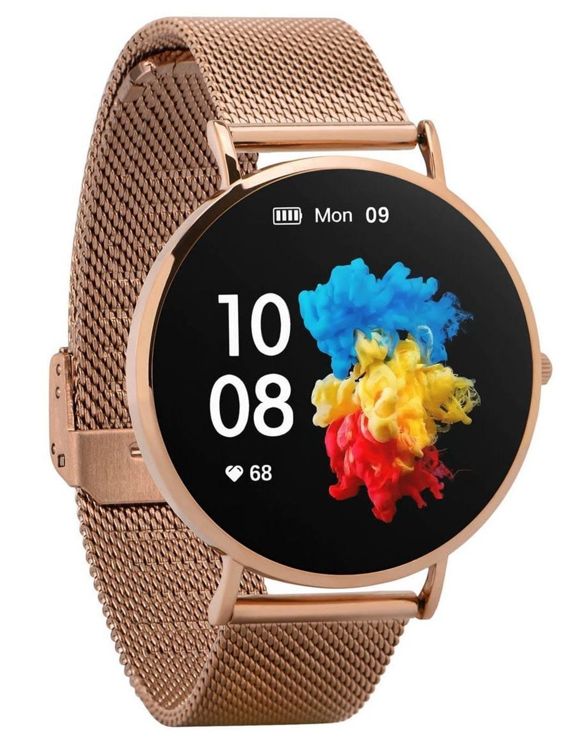 Smartwatch damski Garett Verona złoty stalowy. Damski Smartwatch Garett. Smartwatch Garett damski na bransolecie. Smartwatch damski w złotym kolorze. Damski Smartwatch Garett na prezent (2).jpg